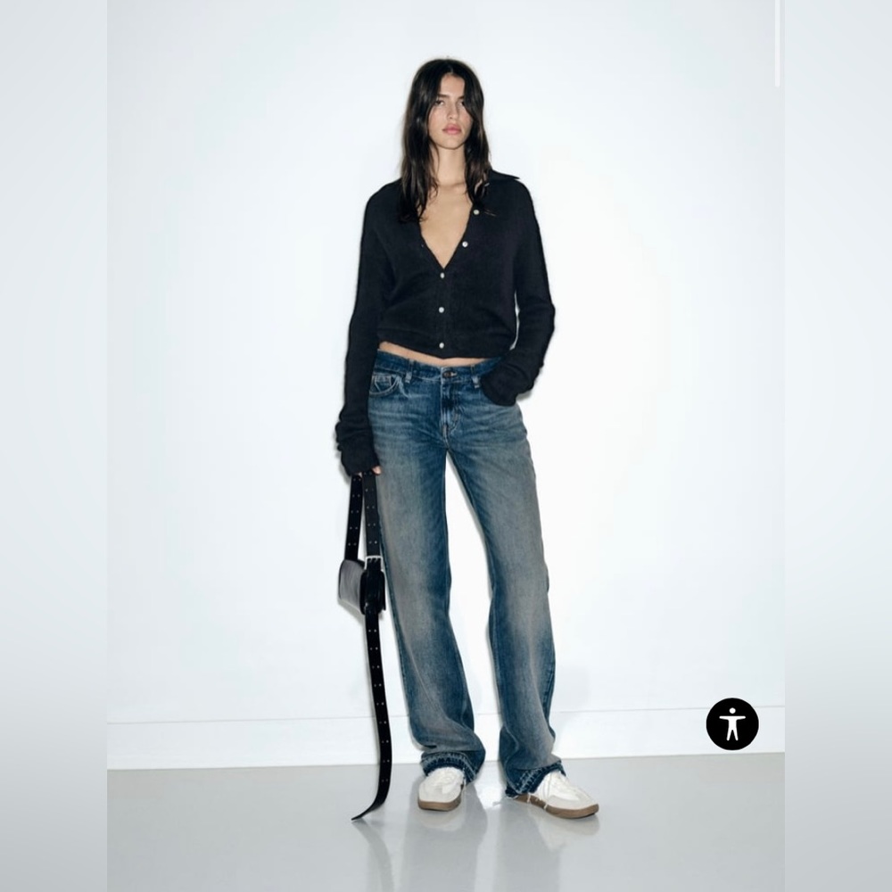 ZARA low rise straight leg jeans